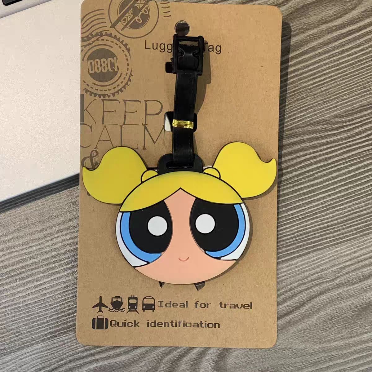 アニメパワーパフガールズバッグペンダントかわいい漫画風荷物タ - Travel Accessories Girls のレビューと価格