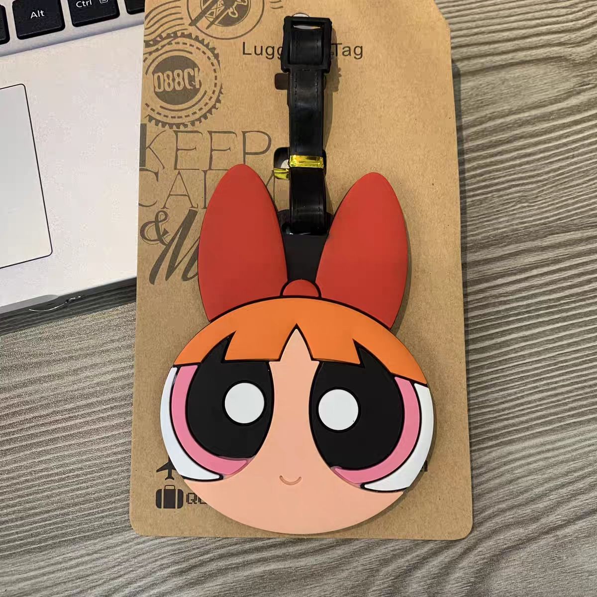 アニメパワーパフガールズバッグペンダントかわいい漫画風荷物タ - Travel Accessories Girls のレビューと価格