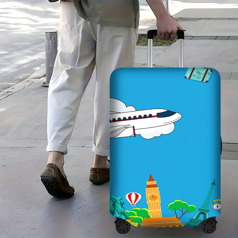 1ピースの鮮やかな旅行をテーマにした荷物カバー。18〜32イ - Travel Accessories Inc のレビューと価格