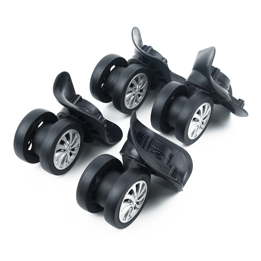 4 個スーツケース荷物交換キャスタースイベルミュートデュアル - Travel Router Accessories のレビューと価格