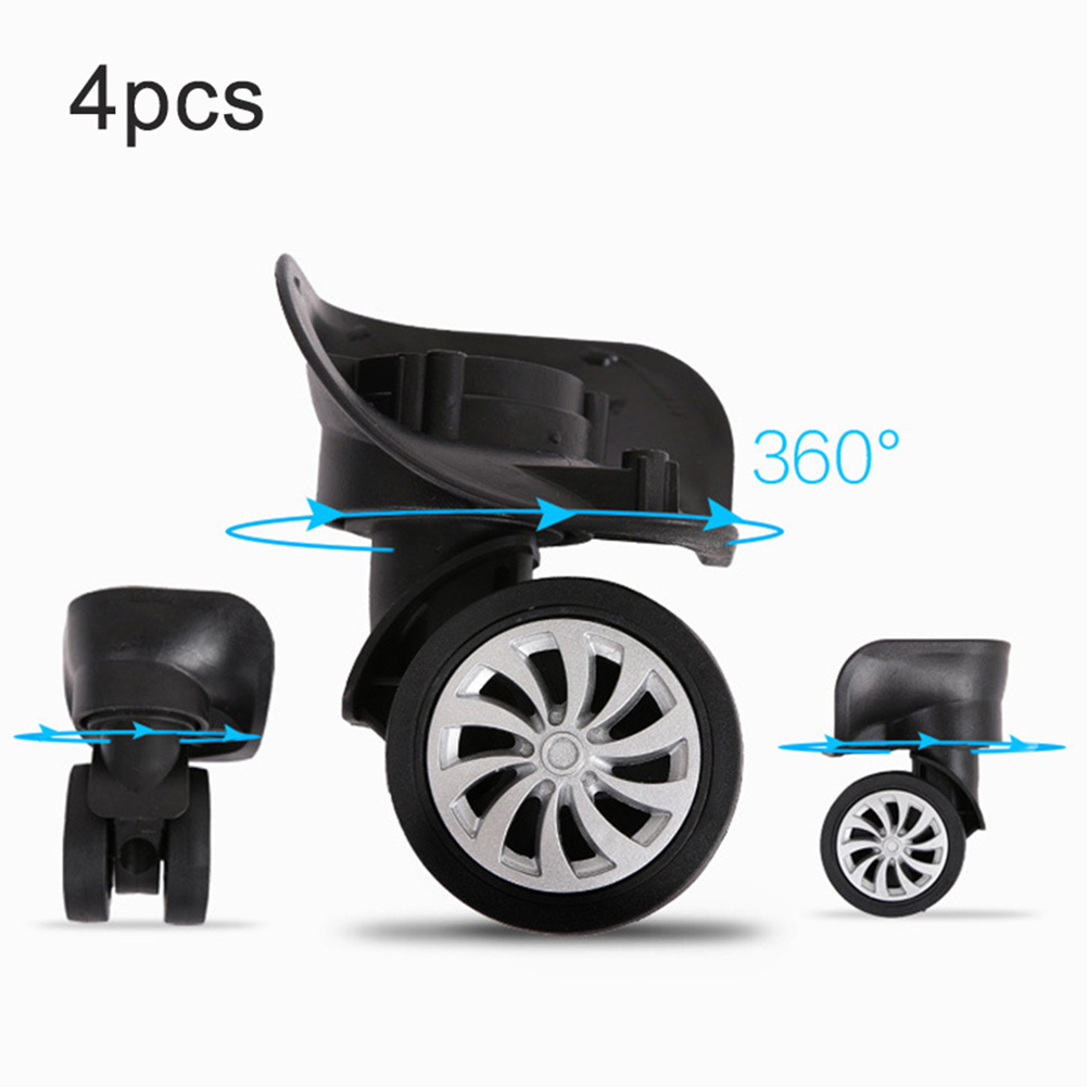 4 個スーツケース荷物交換キャスタースイベルミュートデュアル - Travel Router Accessories のレビューと価格