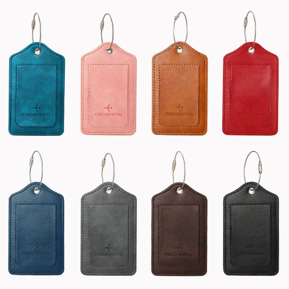 女性男性用紛失防止ワイヤーロープループレザーラゲッジタグプラ - Luggage Tag Leather のレビューと価格