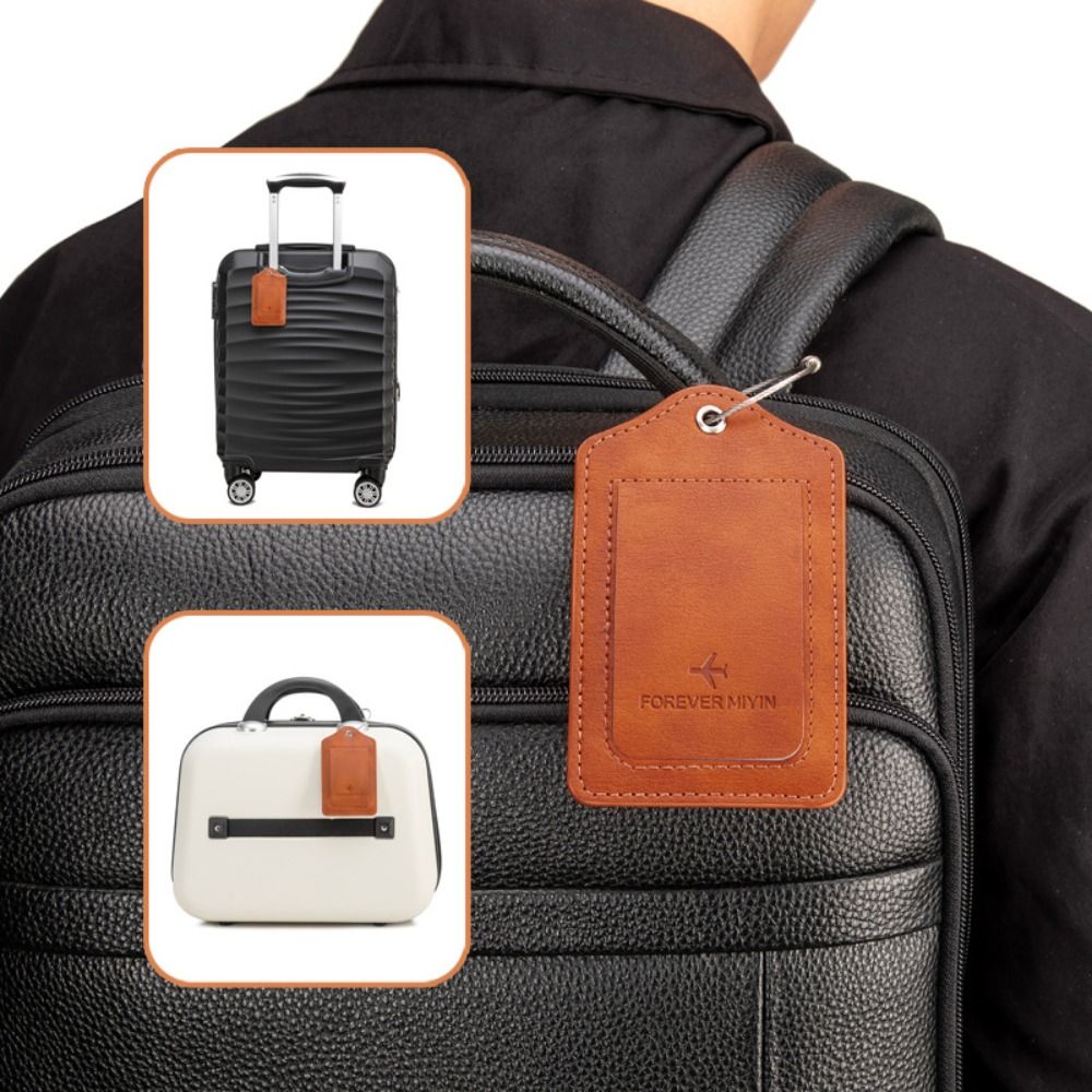 女性男性用紛失防止ワイヤーロープループレザーラゲッジタグプラ - Luggage Tag Leather のレビューと価格