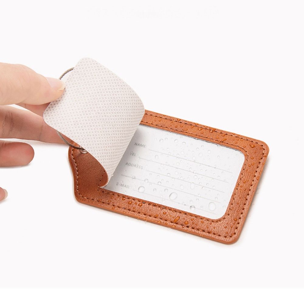 女性男性用紛失防止ワイヤーロープループレザーラゲッジタグプラ - Luggage Tag Leather のレビューと価格