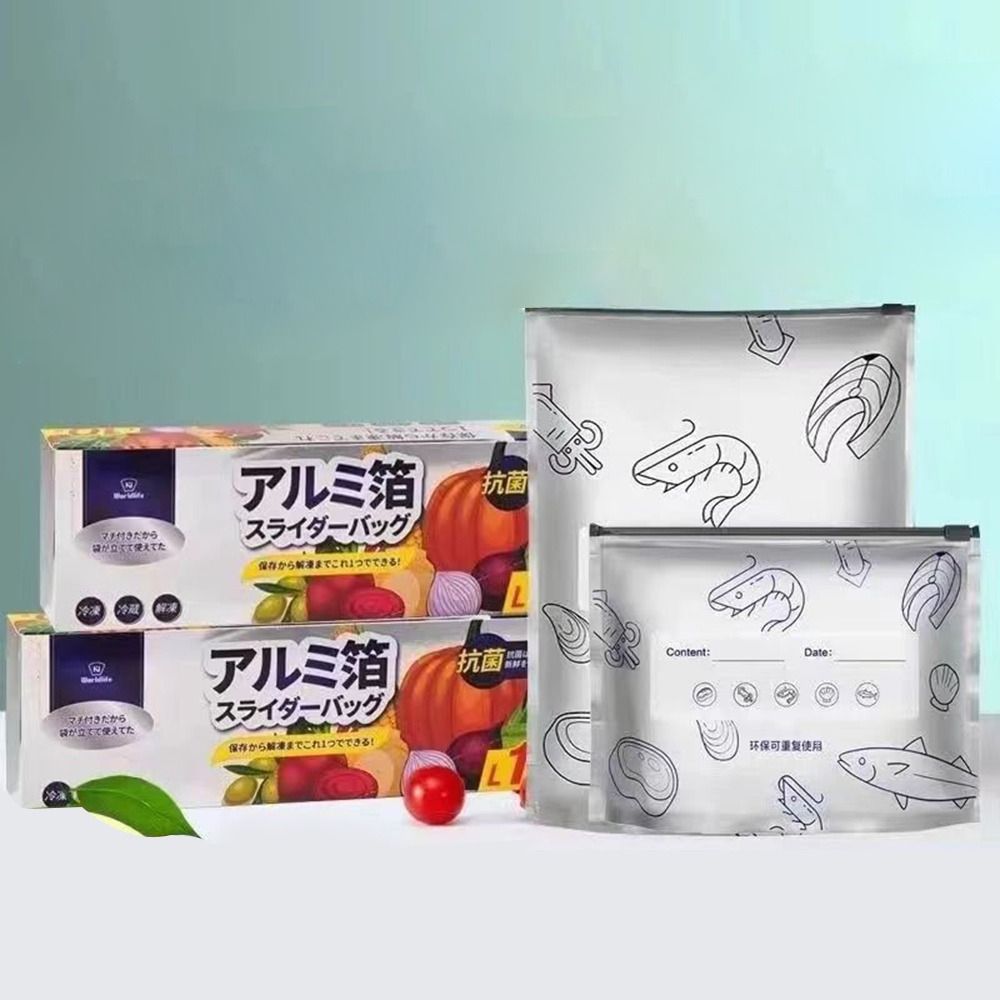 10 ピース/バッグ大容量アルミ箔食品袋漏れ防止冷凍庫安全冷 - Reusable Zip Bag のレビューと価格