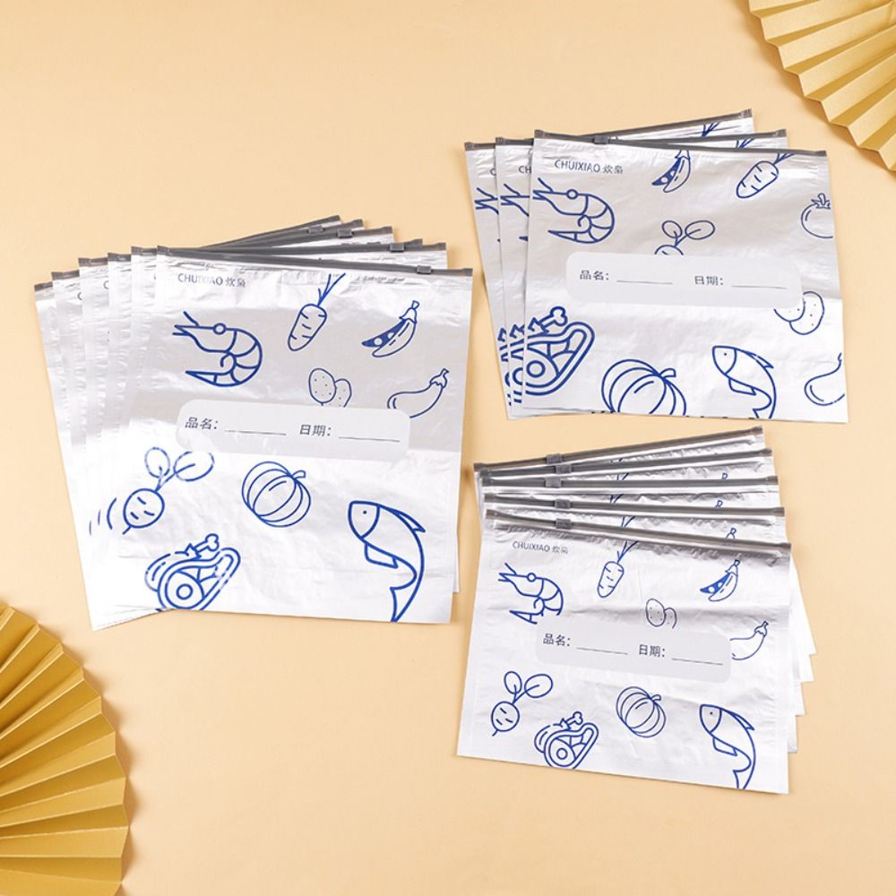 10 ピース/バッグ大容量アルミ箔食品袋漏れ防止冷凍庫安全冷 - Reusable Zip Bag のレビューと価格