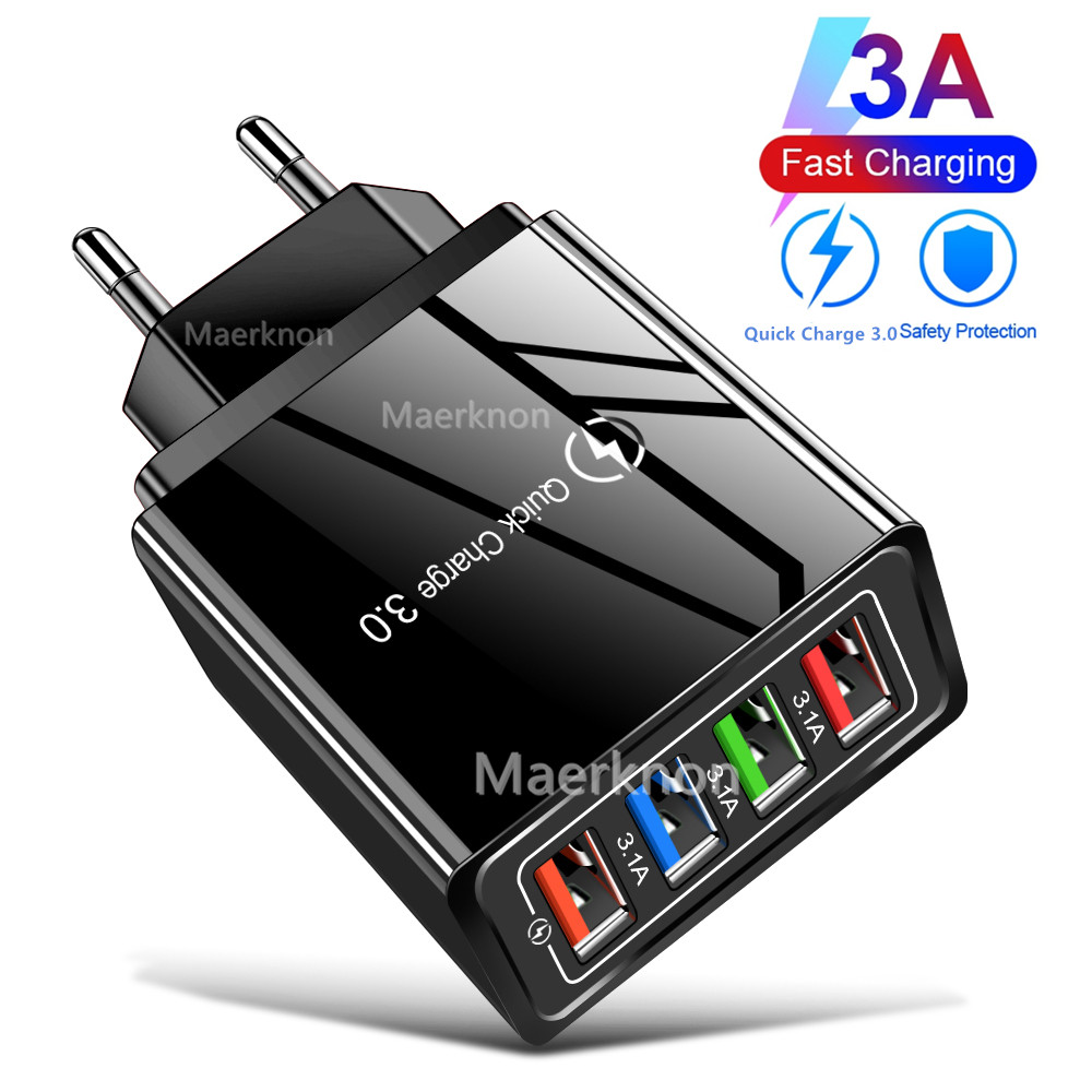 4 USB 高速充電ヘッド EU/US 標準アダプター トラ - Travel Accessories Inc のレビューと価格