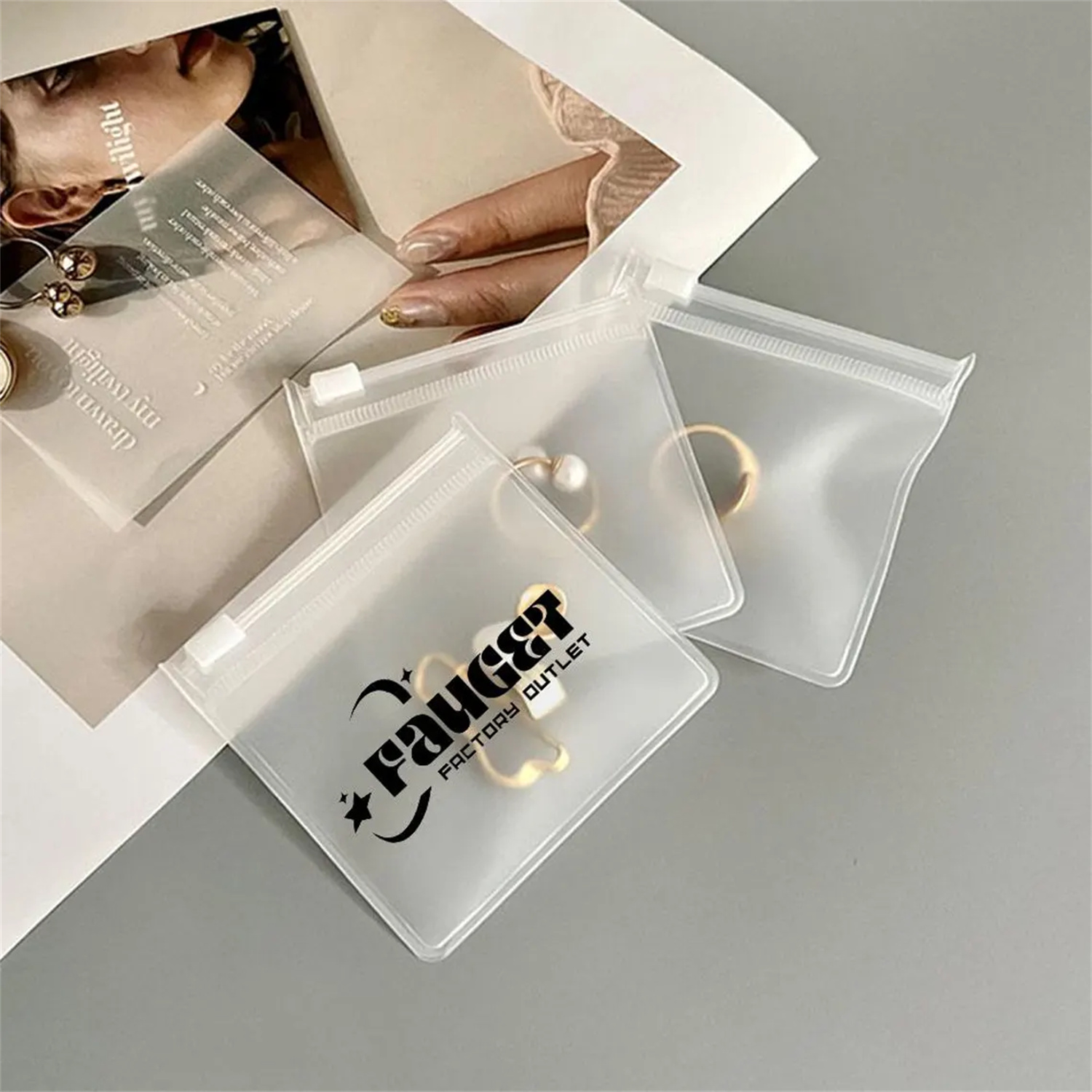 50/100個 カスタムロゴ入り クリア/透明/マット/つや - Reusable Zip Bag のレビューと価格