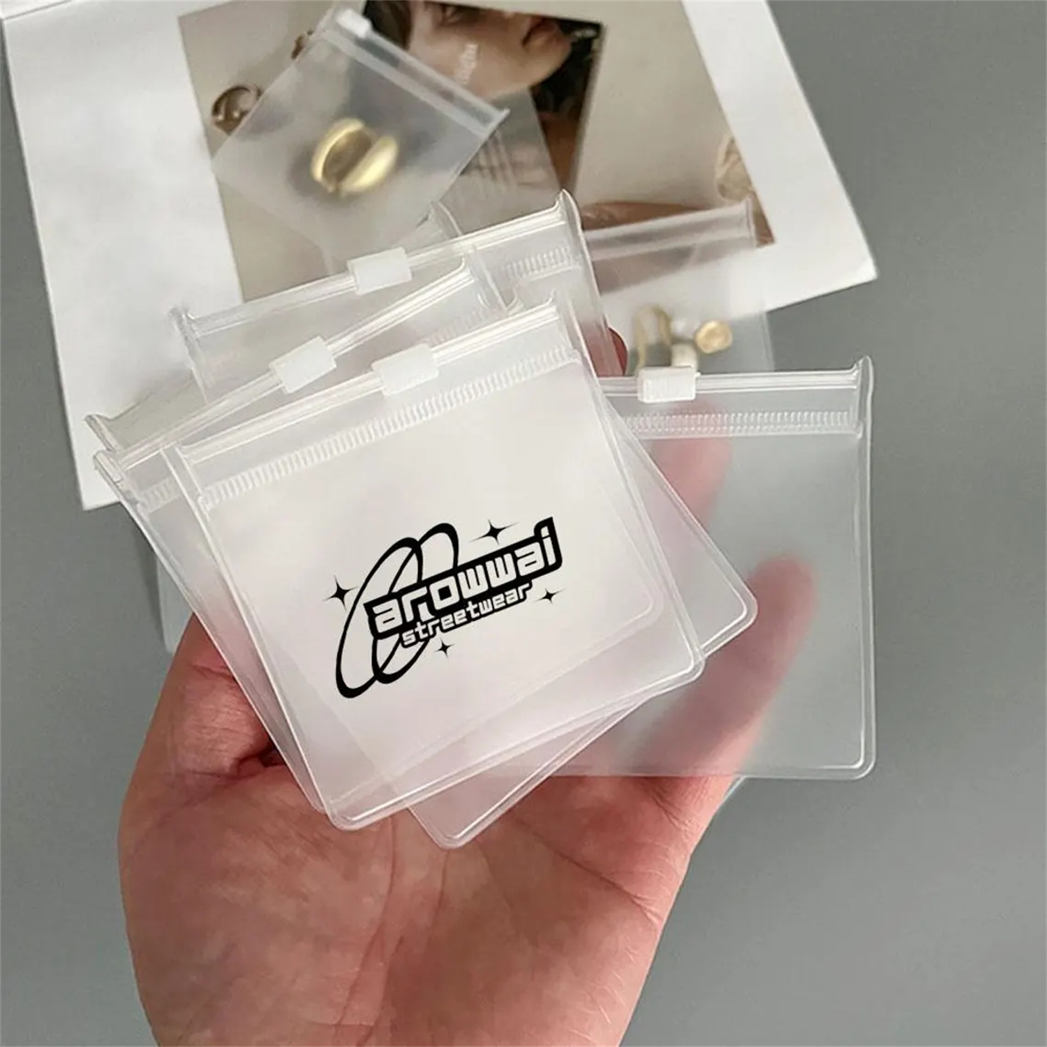 50/100個 カスタムロゴ入り クリア/透明/マット/つや - Reusable Zip Bag のレビューと価格