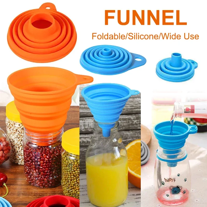1/4 個シリコン折りたたみ式漏斗折りたたみ式キッチンロング - Water Bottle Collapsible のレビューと価格
