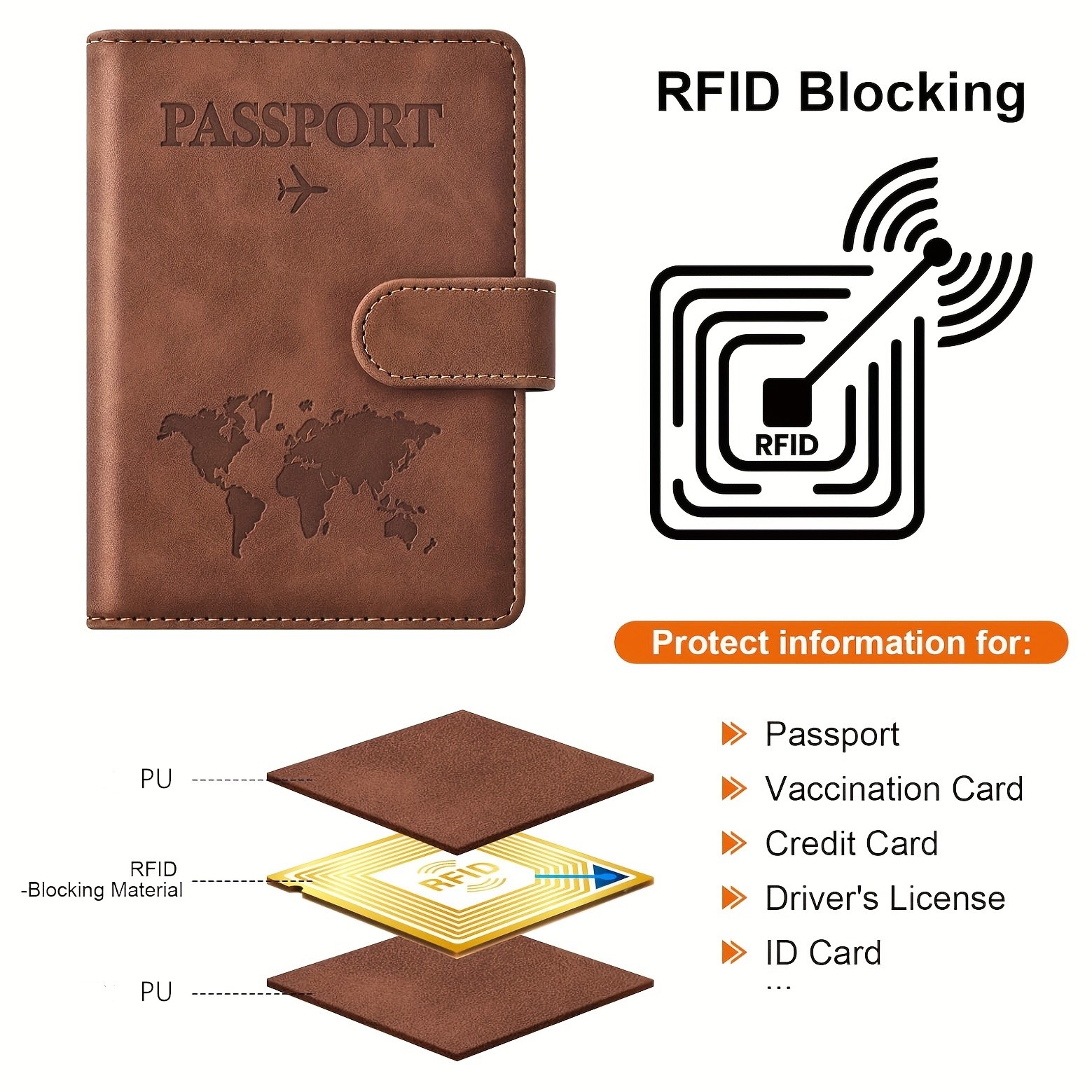 パスポートホルダー、クレジットカードスロットと搭乗券スロット - Travel Accessories Passport Holder のレビューと価格