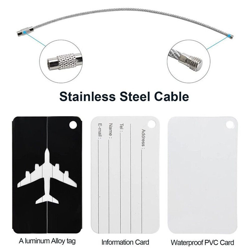 トラベルバッグ用の再利用可能なアルミニウム製ラゲッジタグ,収 - Travel Accessories Unique のレビューと価格