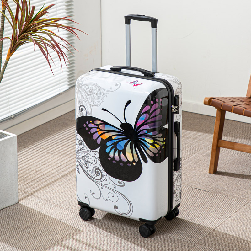 蝶模様の荷物 20 インチの大容量ローリング旅行スーツケース - Travel Lock Tsa Approved のレビューと価格