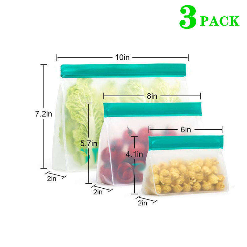 食品保存用の再利用可能なジップロックシリコンバッグ,アップグ - Reusable Zip Bag のレビューと価格