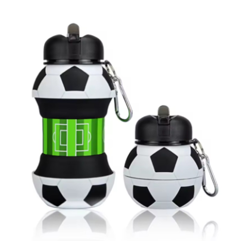 サッカーシリコン折りたたみカップ落下防止ポータブル折りたたみ - Water Bottle Collapsible のレビューと価格