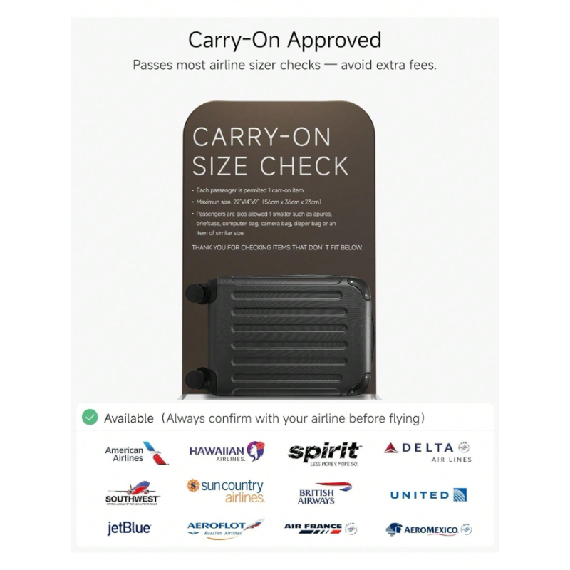 20インチ 機内持ち込み可能 ハードケース スーツケース T - Travel Lock Tsa Approved のレビューと価格