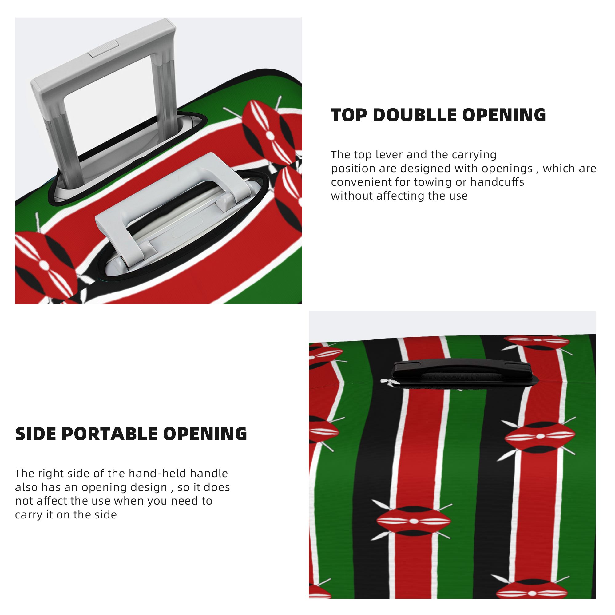 ケニア国旗荷物カバー弾性ケニア愛国旅行スーツケース保護カバー - Travel Accessories Kenya のレビューと価格